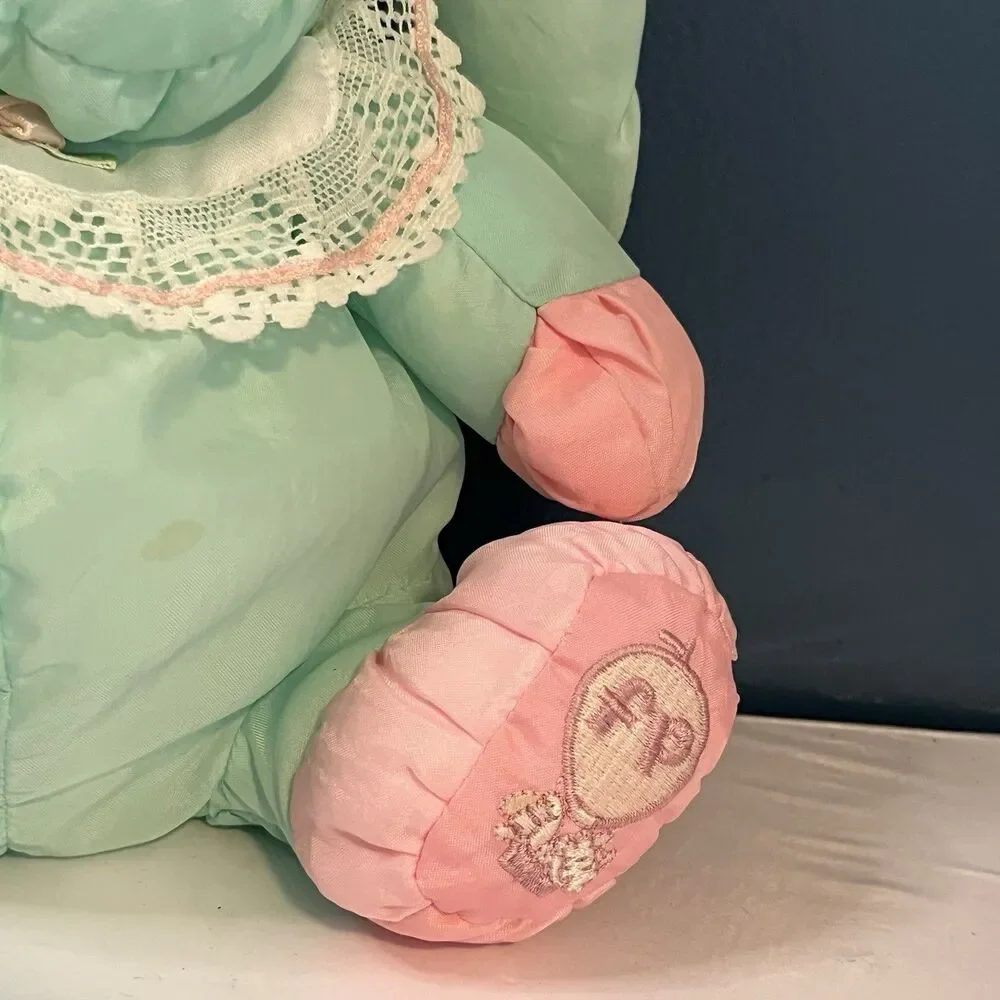 Fisher Price Puffalumps Bunny Rabbit Mint Green Pink 8022 Lace 10